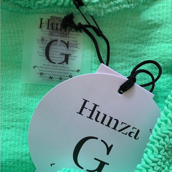 NWT hunza g Gigi crinkle bikini in lime one size - Picture 4 of 6
